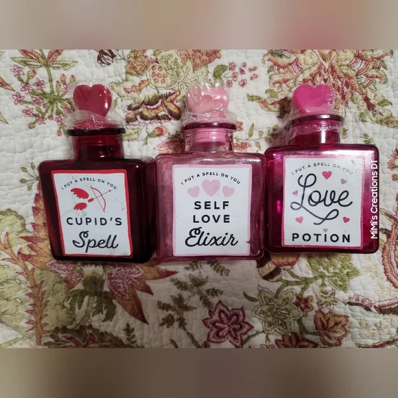Love Potion Empty Bottles Set of 3 - Picture 2 of 3
